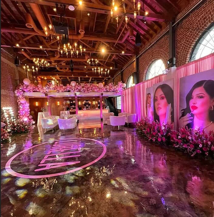 Product launch event decor at Bronson Hospitality venue