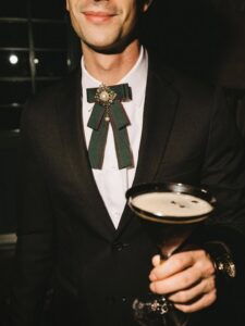 Velvet details classic martinis and smoking jackets🍸Serra on Vine set the scene for Daves Su 13 - Bronson Hospitality